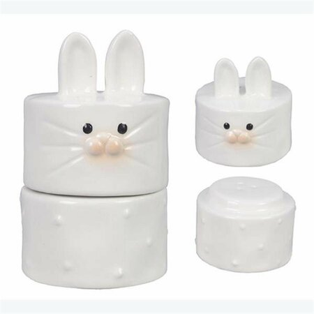 YOUNGS Ceramic Stacking Easter Bunny Salt & Pepper - 2 Piece 73426